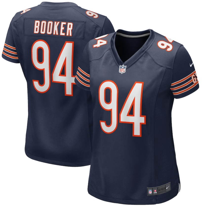 Men Chicago Bears #94 Austin Booker navy blue Game Jersey->chicago bears->NFL Jersey